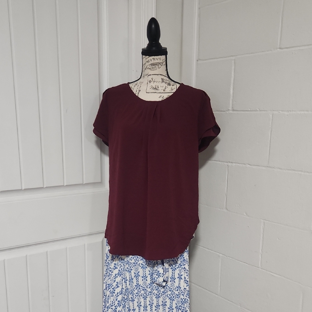 Papermoon Deep Burgundy Blouse
